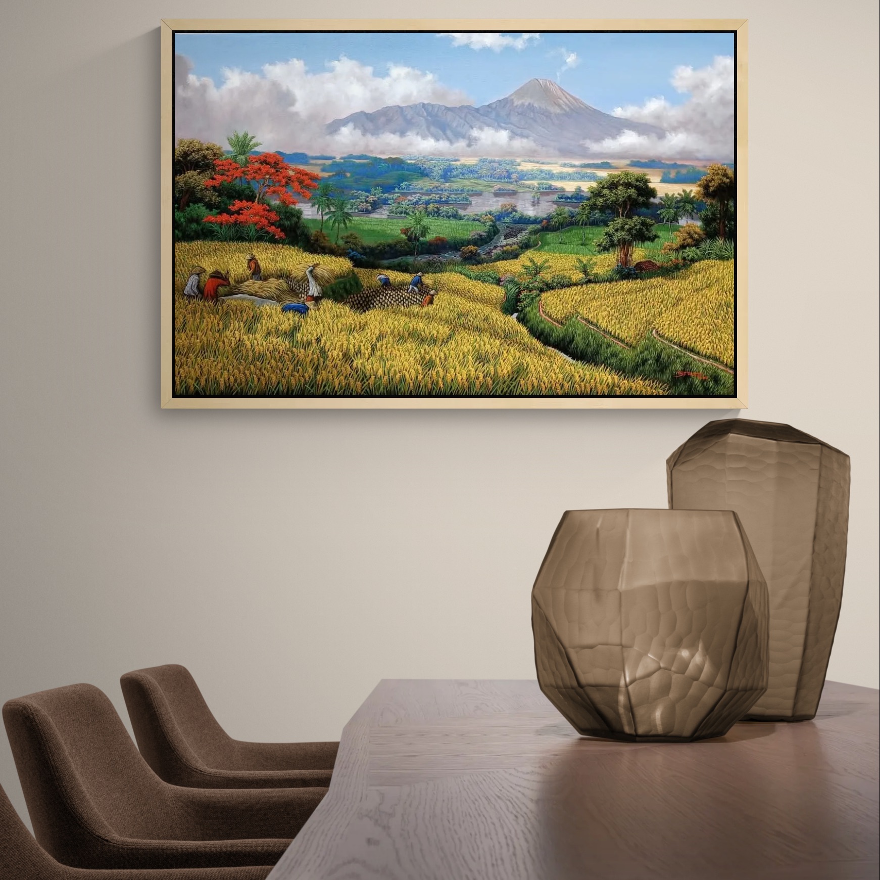 Harvest Under the Cloud Crowned Mountain image 2